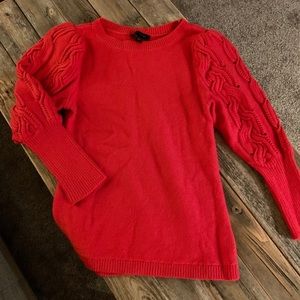 Crewneck Cable Sleeve Sweater